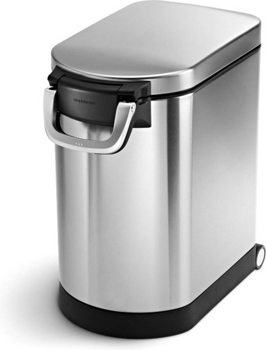 Simplehuman - Opbergbox Voor Huisdierenvoer, Medium, 25 L, Zilver - Simplehuman