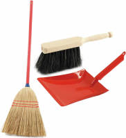 Sorx Kinder Schoonmaak Set 3-delig Rood - Bezem