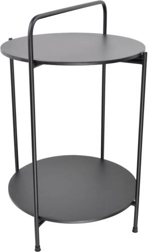 Loft42 Fold Bijzettafel - Metaal - Mat Zwart - 68x45x45