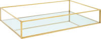 QUVIO Spiegel Dienblad - 30 X 20 Cm - Glas - Goud