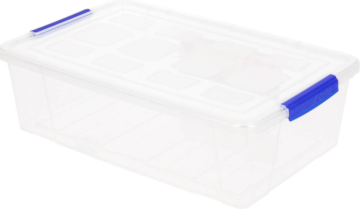 Forte Plastics Opbergbox Met Deksel - 2 Liter - Transparant - Kunststof - Opbergbox