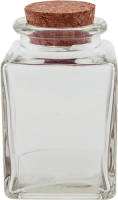 Clayre & Eef Voorraadpot 90 Ml Glas Voorraadbus Bewaarpot Opbergpot Transparant Voorraadbus Bewaarpot