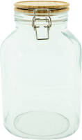 Clayre & Eef Voorraadpot 4100 Ml Glas Voorraadbus Bewaarpot Opbergpot Transparant Voorraadbus Bewaarpot