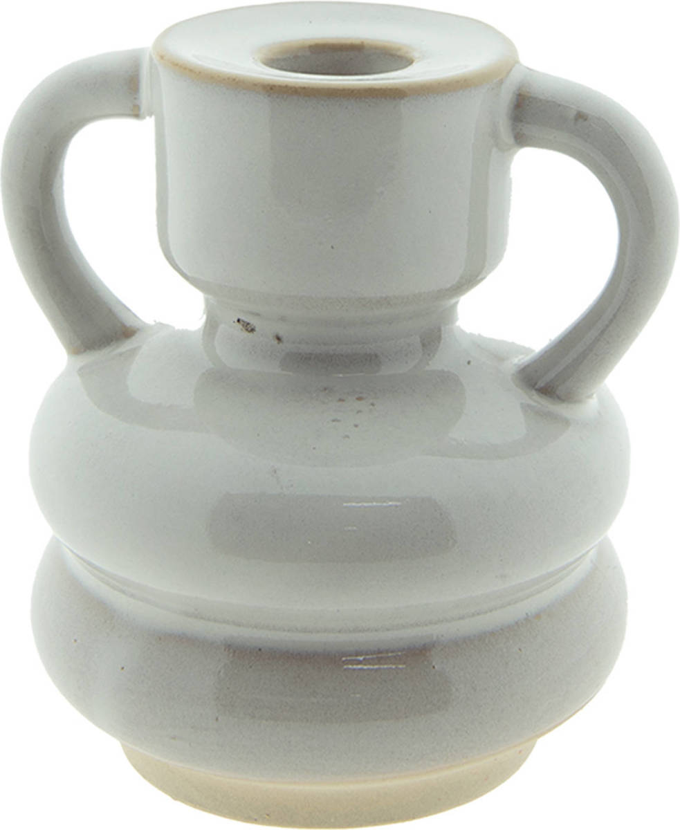 Clayre & Eef Kandelaar 11 Cm Beige Porselein Kaarsenstandaard Kaarsenhouder Beige Kaarsenstandaard Kaarsenhouder