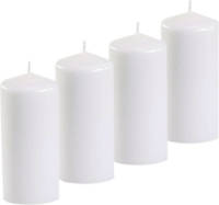 Conpax Candles 4x Stompkaarsen Wit 10 Cm - Stompkaarsen