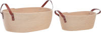 Beliani Gissar - Mand-beige-katoen
