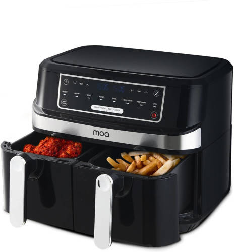 MOA Airfryer - Perfectfry Double - Xxl 9l - Dubbele Airfryer - Twee Kookvakken - 2 X 4.5l - Pfd5b