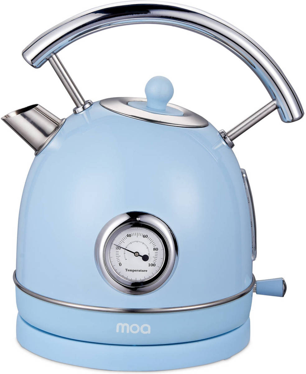 MOA Retro Waterkoker - Pastel Blauw - Elektrisch - Rvs - Ek4tbl