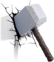 3DlightFX Marvel 3d Led Light ""Thor Hammer"" - Wandlamp