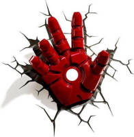 3DlightFX Marvel: Iron Man Hand 3d Wall Light