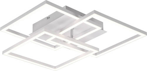 BES LED Led Plafondlamp - Trion Mibal - 28w - Aanpasbare Kleur - Afstandsbediening - Dimbaar - Rechthoek - Mat Wit - Aluminium