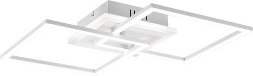 BES LED Led Plafondlamp - Plafondverlichting - Trion Venda - 25w - Natuurlijk Wit 4000k - Dimbaar - Vierkant - Mat Wit