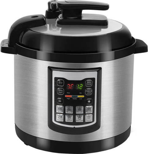 BES LED Multicooker - Aigi Miani - Timer - 6 Liter - Zwart/zilver