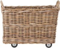 Giga Meubel Opbergmand Met Wieltjes - Rotan - Rechthoek - Klein