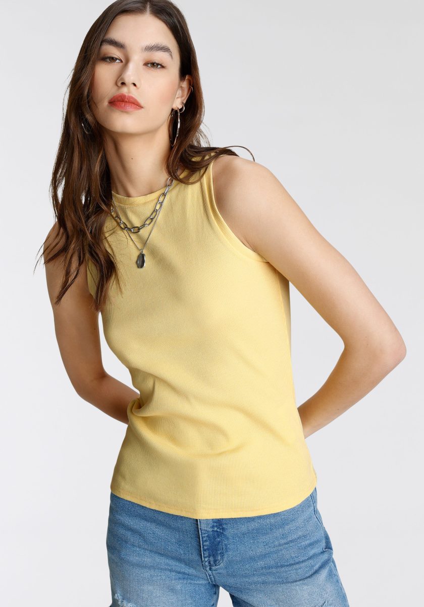 Tamaris Tanktop van rib - nieuwe collectie