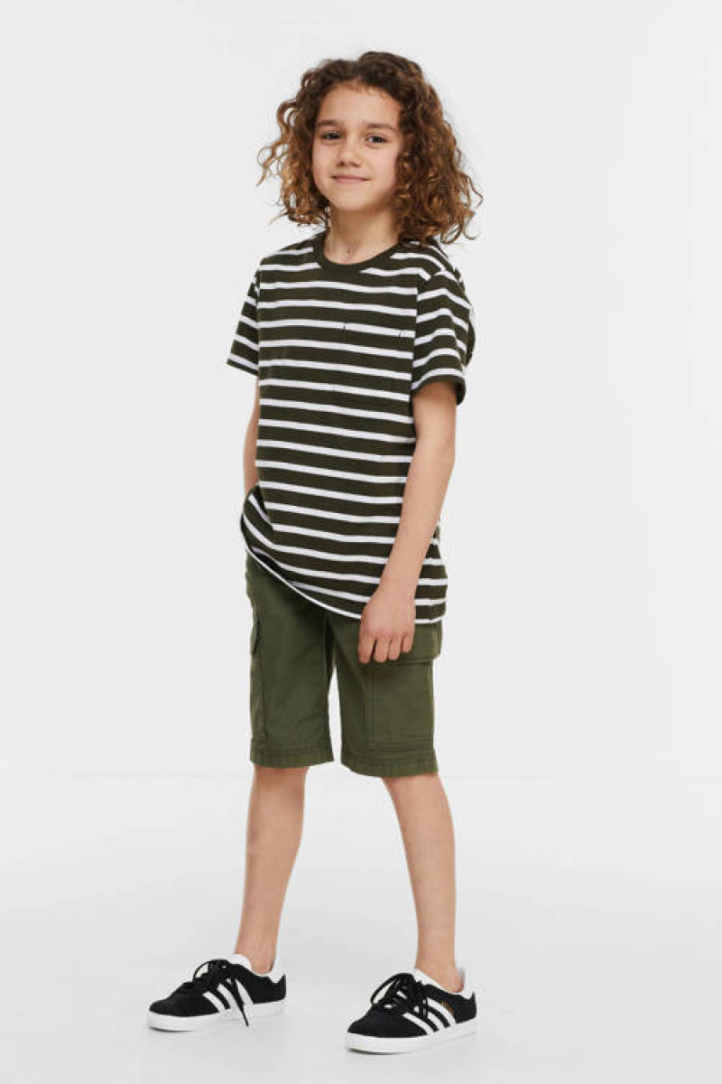 anytime cargo bermuda groen