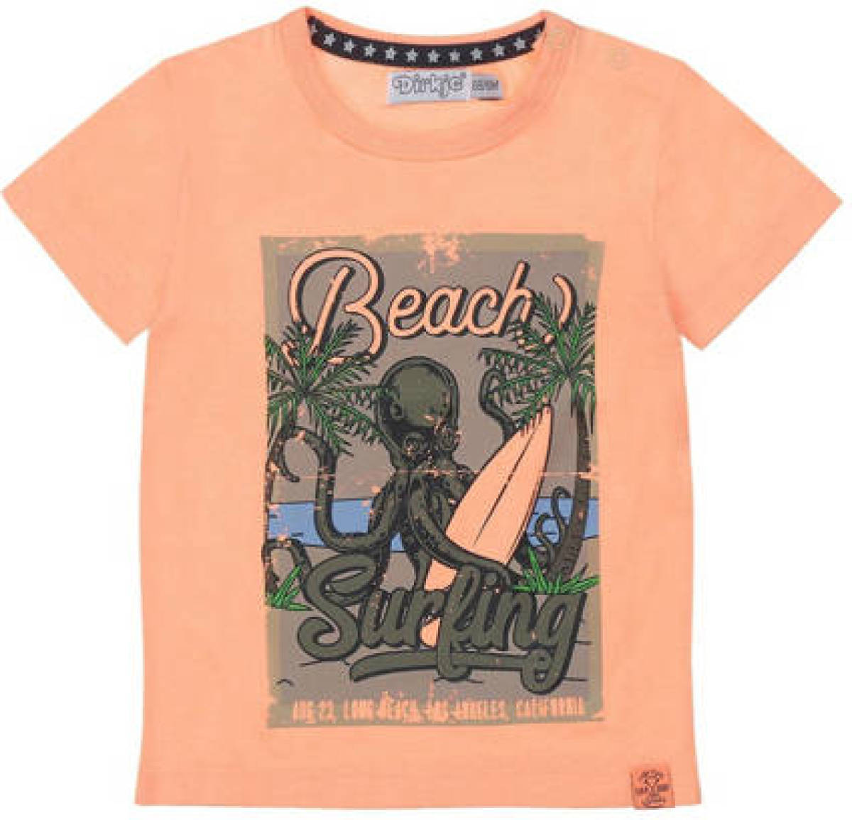 Dirkje longsleeve met printopdruk oranje