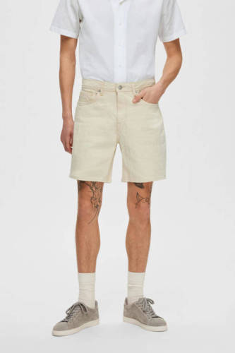 SELECTED HOMME regular fit short SLHCOMFORT ecru