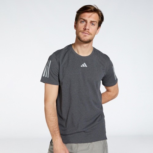 adidas Performance hardloopshirt zwart melange