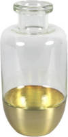 Shoppartners Non-Branded vaas Naomi 13 x 25 cm glas transparant/goud