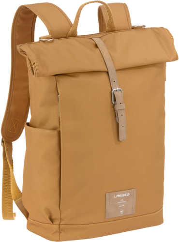 LÄNSSIG Luiertas Rolltop Backpack incl. verschoningsmatje - curry