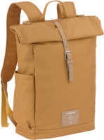 LÄNSSIG Luiertas Rolltop Backpack incl. verschoningsmatje - curry