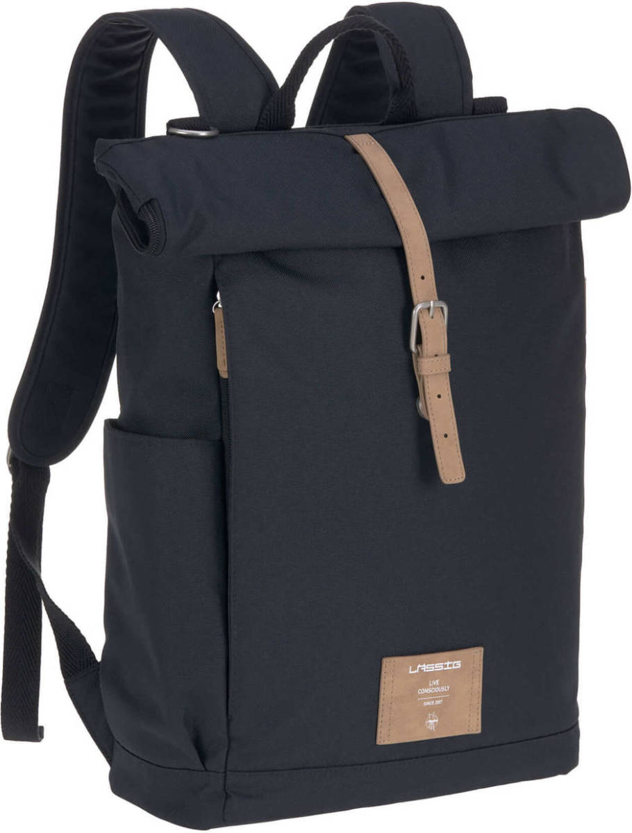 LÄNSSIG Luiertas Rolltop Backpack incl. verschoningsmatje - night blue