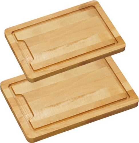 Kesper Beuken houten snijplanken voordeel set in 2 verschillende formaten - Snijplanken