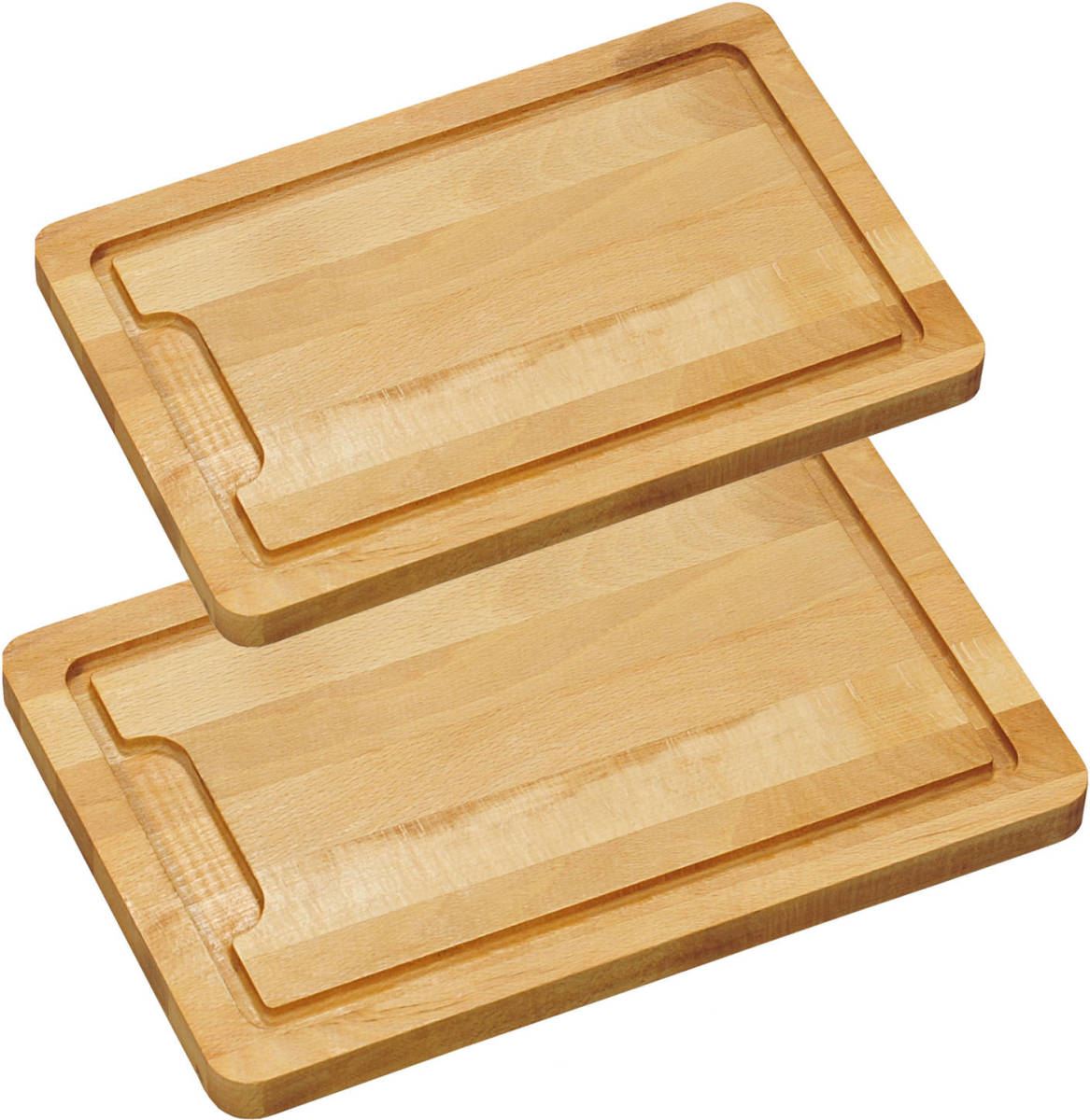 Kesper Beuken houten snijplanken voordeel set in 2 verschillende formaten - Snijplanken
