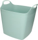 Bathroom Solutions Kuip/emmer/wasmand - flexibel - mint groen - 25 liter - vierkant - kunststof - Wasmanden