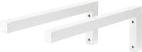 Muurbeugel set van 2 Hoek L-vorm 40x15 cm Wit staal ML-Design
