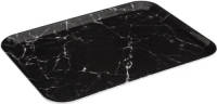 5five Dienblad/serveer tray Marble - Melamine - zwart - 33 x 43 cm - rechthoek - Dienbladen
