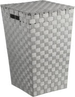 5five Wasmand gevlochten Rotan - grijs - 57 liter - 33 x 33 x 53 cm - met deksel - Wasmanden