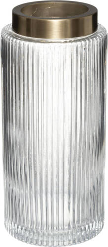 Atmosphera bloemenvaas - Elegance - Cilinder vorm - transparant - glas - H26 x D12 cm - Vazen