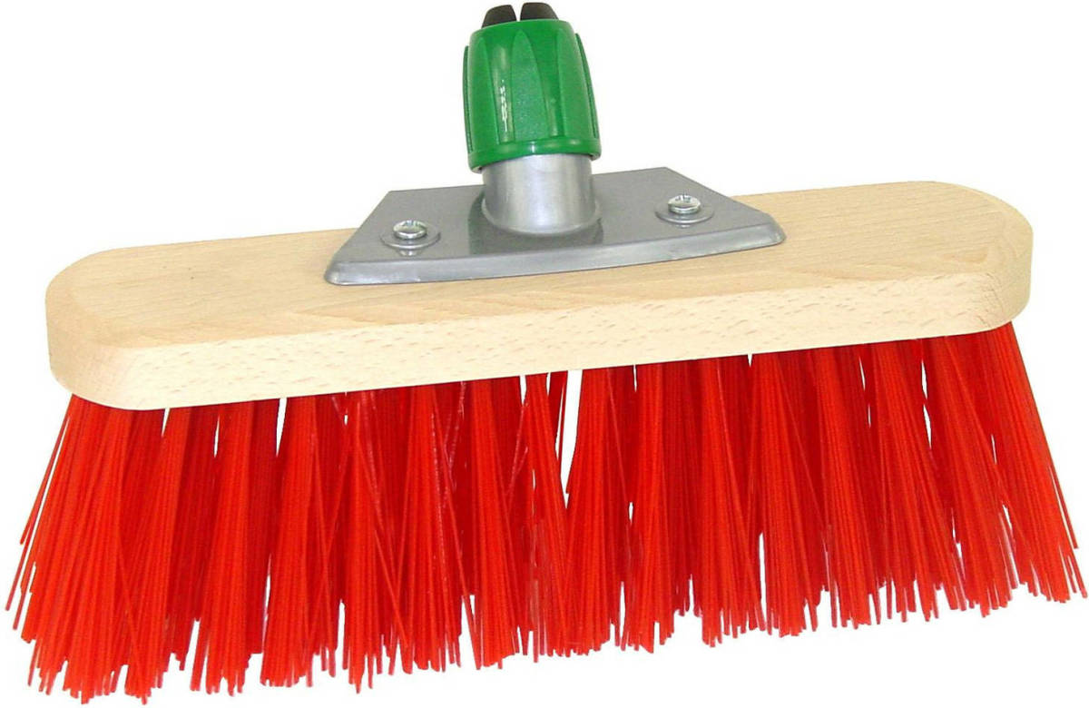 Betra Bezemkop buiten - rood - FSC hout/kunstvezel - 30 cm - Bezem