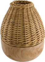 Dijk Natural Collections DKNC - Vaas met wilg paulownia hout - 29x38cm - Natuurlijk