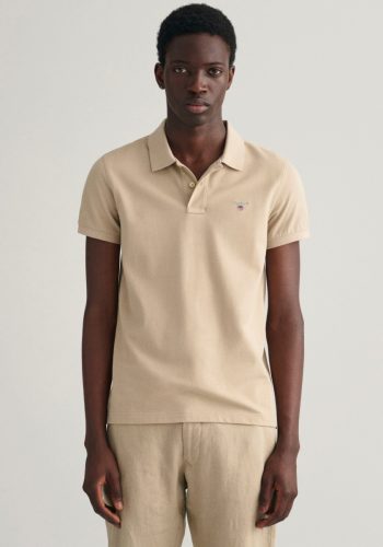 GANT Poloshirt ORIGINAL SLIM PIQUE SHORT RUGGER met knoopsluiting bij de hals