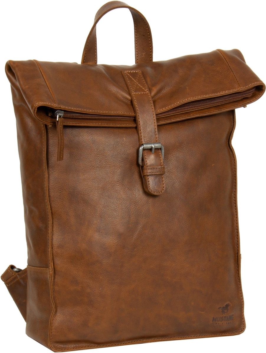 Mustang Rugzak Memphis backpack flap van hoogwaardig leer