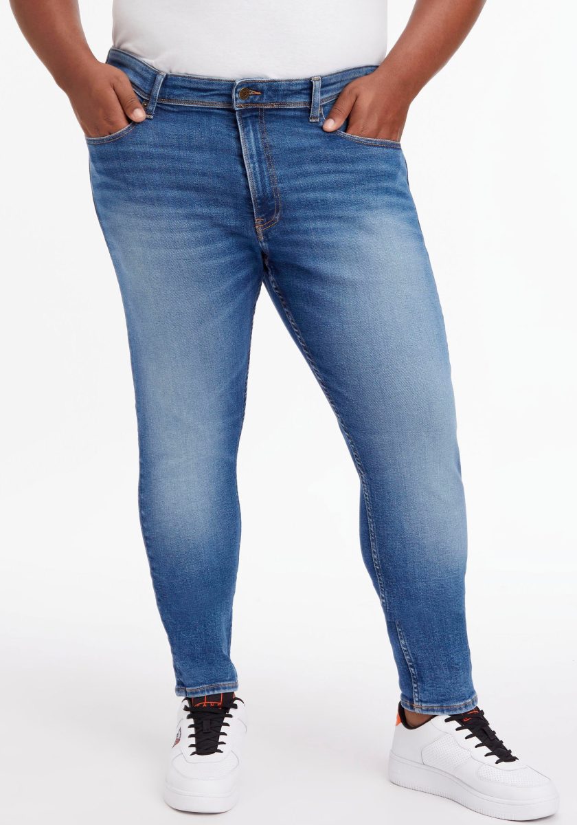 Tommy Jeans Plus Skinny fit jeans SIMON SKNY PLUS BG1252 met leren badge