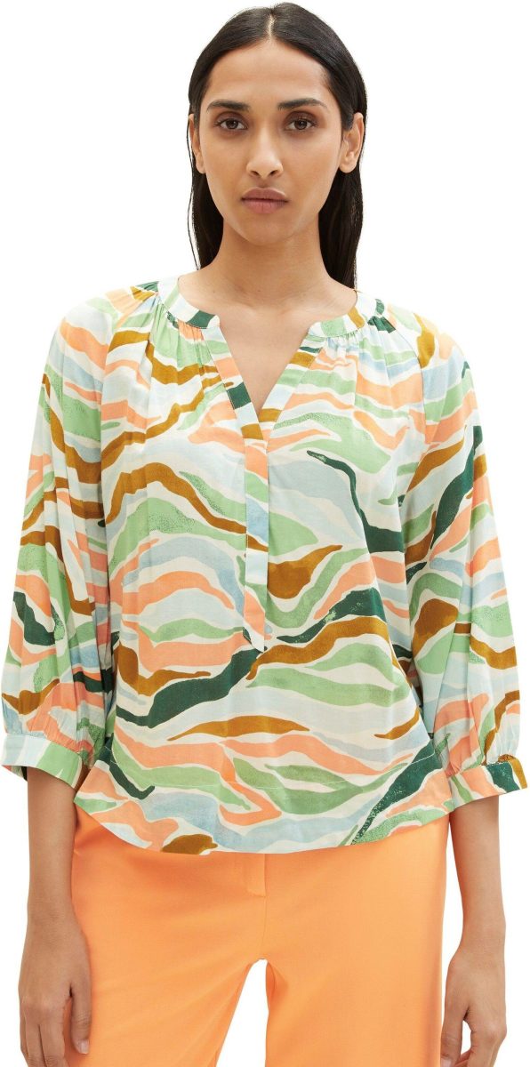 Tom tailor Gedessineerde blouse met v-hals