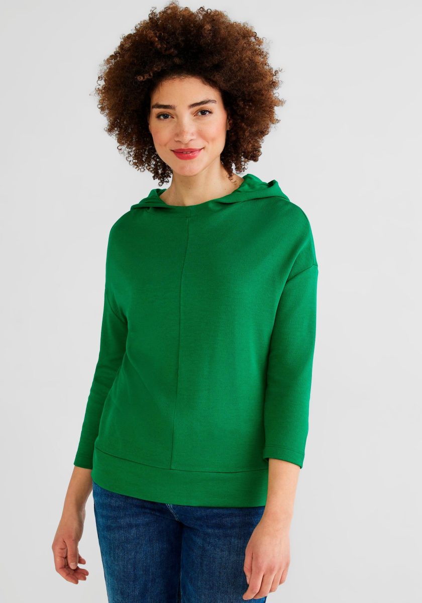 Street One Hoodie met 3/4-mouwen