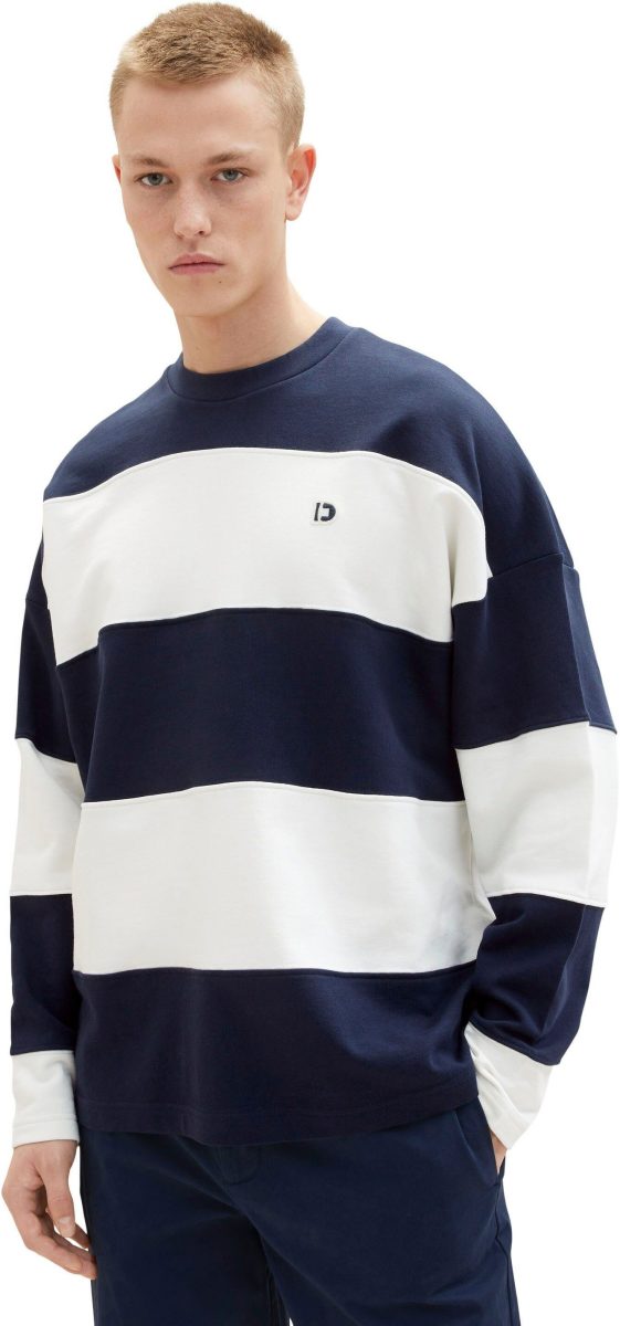 Tom Tailor Denim Sweatshirt in blokstrepen-design