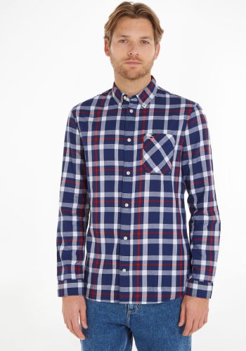 Tommy Jeans Geruit overhemd TJM ESSENTIAL CHECK SHIRT met ruitprint