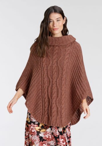 Laura Scott XXL-sjaal Gebreide poncho