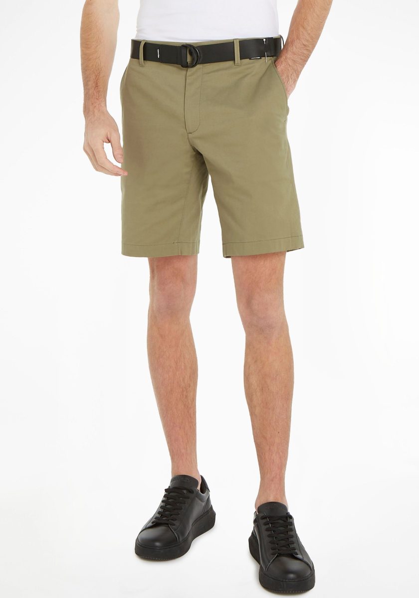 Calvin klein Short MODERN TWILL SLIM met riem