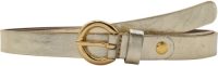 leslii Leren riem Metallic-look