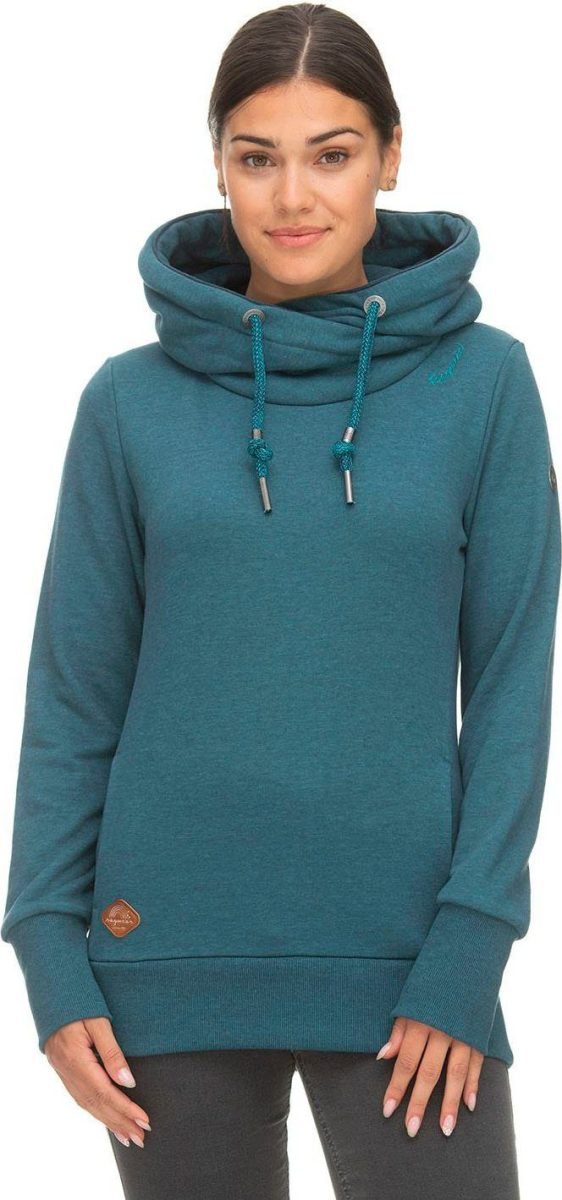 Ragwear Hoodie GRIPY BOLD met asymmetrische sjaalkraag