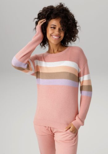 Aniston CASUAL Gebreide trui met harmonieus gekleurde strepen - nieuwe collectie