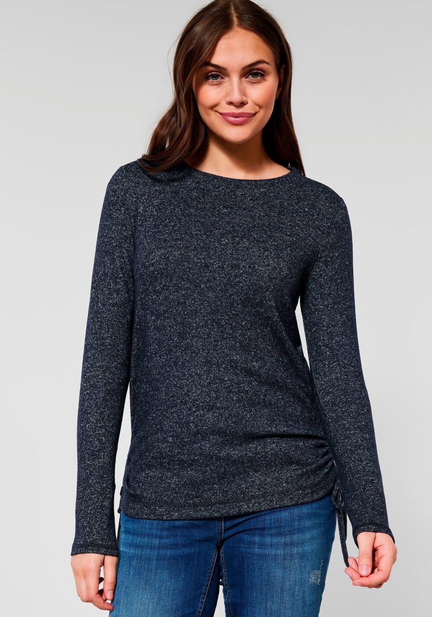 CECIL Shirt met lange mouwen met boothals