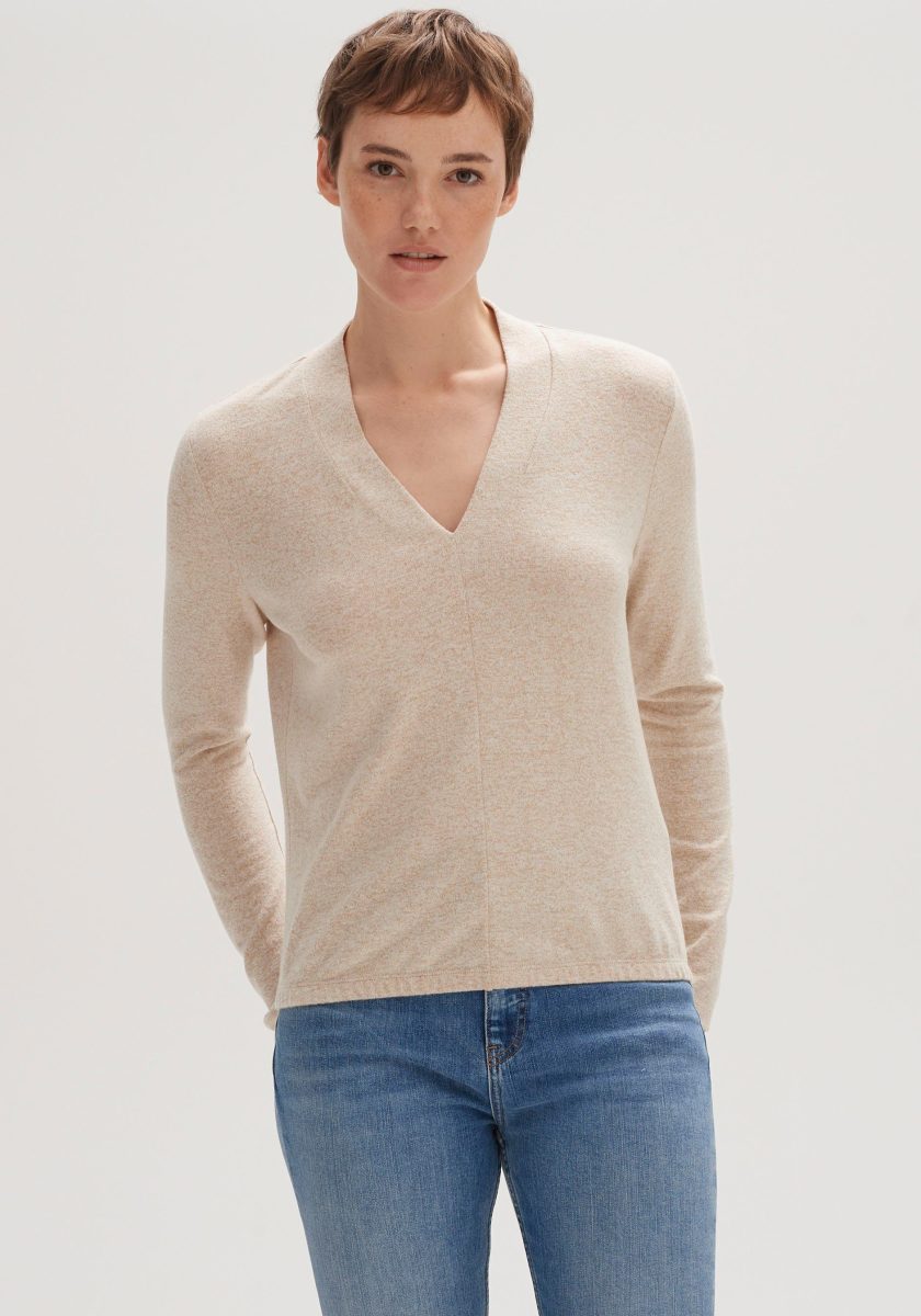 OPUS Shirt met lange mouwen met v-hals